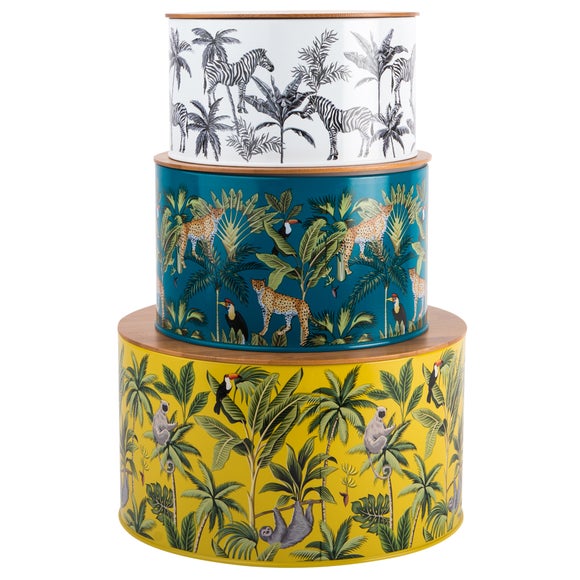 Madagascar Trio of Nesting Cake Tins Dunelm