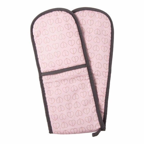 blush pink oven gloves