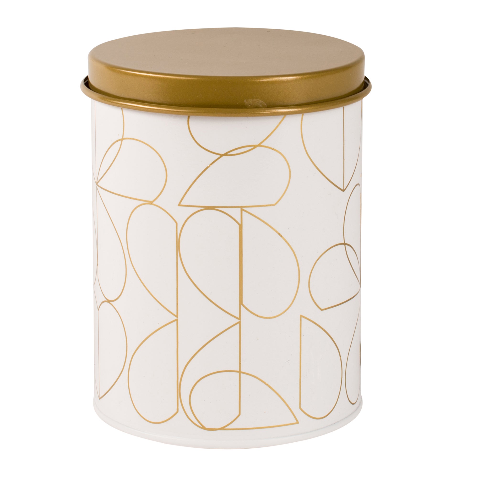 Beau And Elliot Oyster Kitchen Canister Off White And Gold