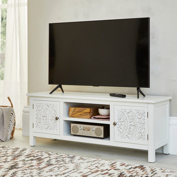 Samira TV Unit, White for TVs up to 55"  image 1 of 8
