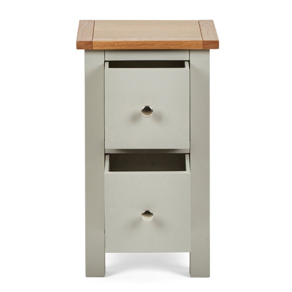 Bromley 2 Drawer Slim Bedside Table | Dunelm