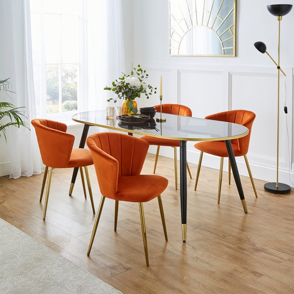 Orange discount chair dunelm