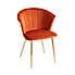 Kendall Velvet Dining Chair Burnt Orange