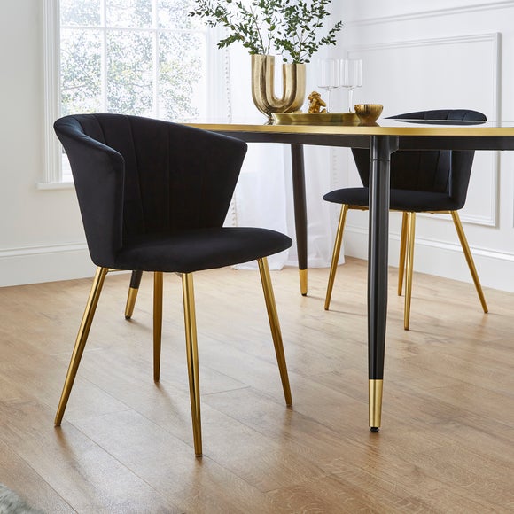 Dunelm velvet 2024 dining chairs