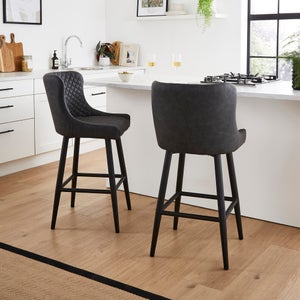 Montreal Counter Height Bar Stool- Faux Leather