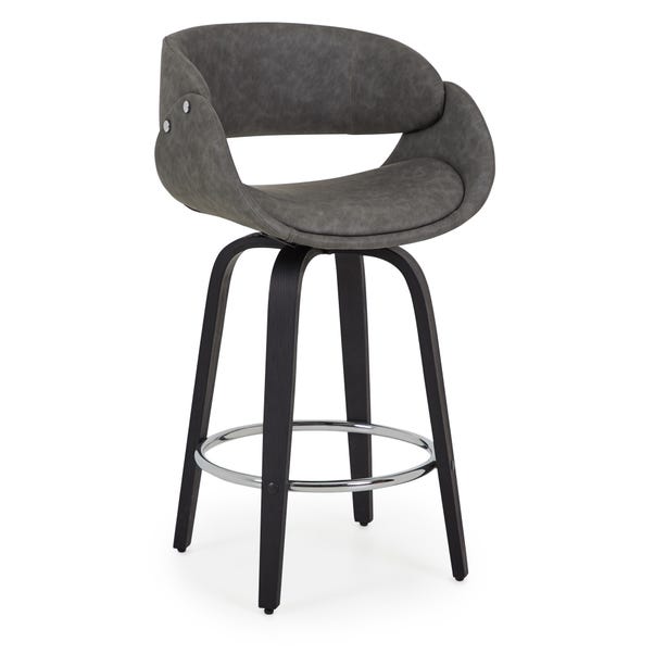 Torcello Bar Height Stool, Faux Leather image 1 of 2