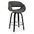 Torcello Grey Faux Leather Bar Stool