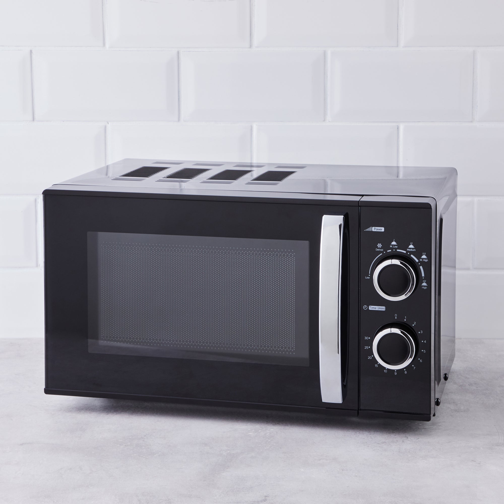 Manual 20L 700W Microwave, Black Black