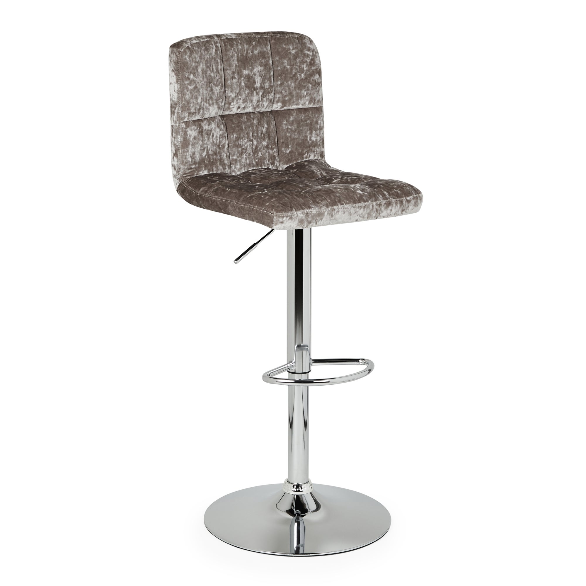 Jasmine Crushed Velvet Bar Stool | Dunelm