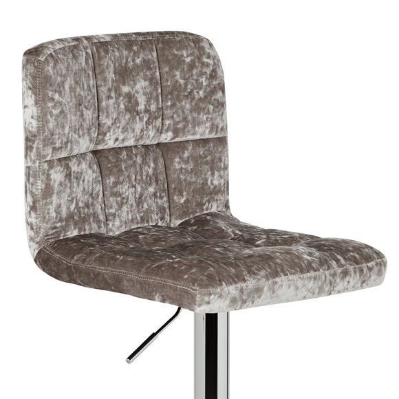 Jasmine Crushed Velvet Bar Stool Dunelm