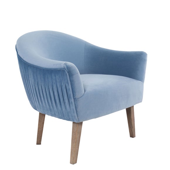blue velvet chair dunelm