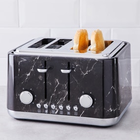 Black Marble 4 Slice Toaster