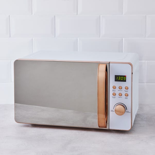 White and Copper Microwave White