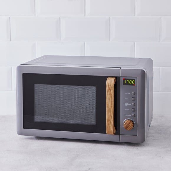 Contemporary 20L 700W Grey Microwave | Dunelm