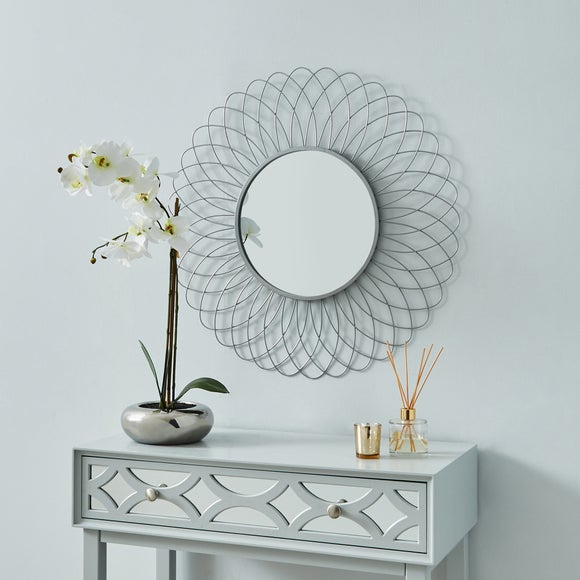 15 00 For Metal Silver Starburst Mirror Silver Deal Direct Co Uk