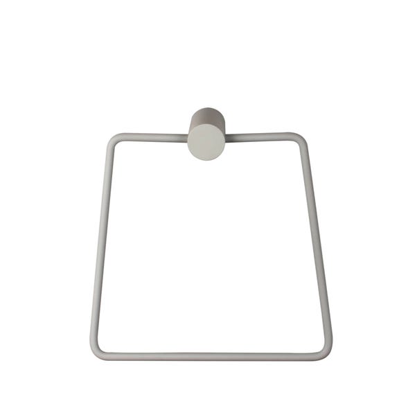 Elements Soft Touch Grey Towel Ring image 1 of 2