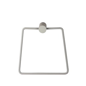Elements Soft Touch Grey Towel Ring