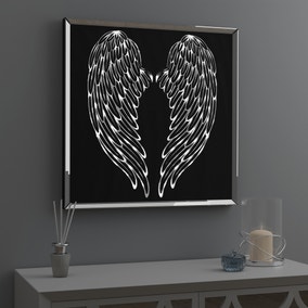 LED Framed Angel Wings Wall Art