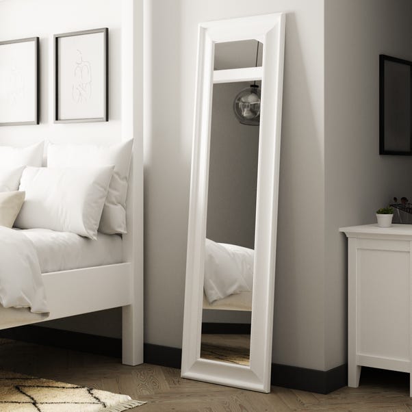 White Midi Leaner Mirror Dunelm, How Tall Should A Leaning Mirror Be
