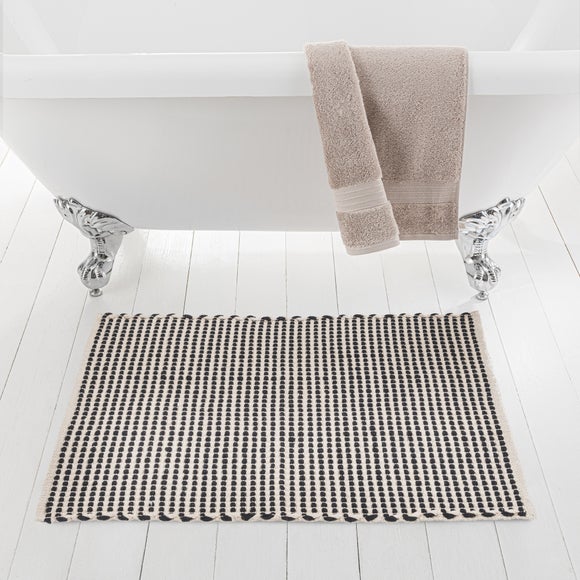 Black and white 2024 bath mat