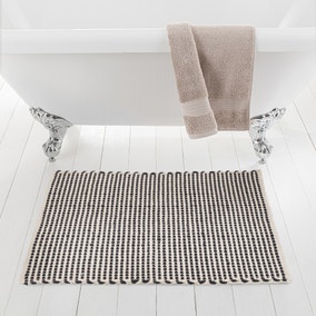 Flat Weave Monochrome Bath Mat