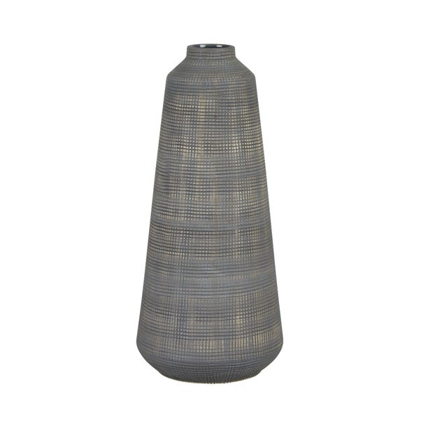 Tall Matte Grey Ceramic Vase Grey