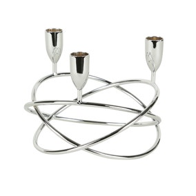 Dorma Circle Silver Metal Candle Holder