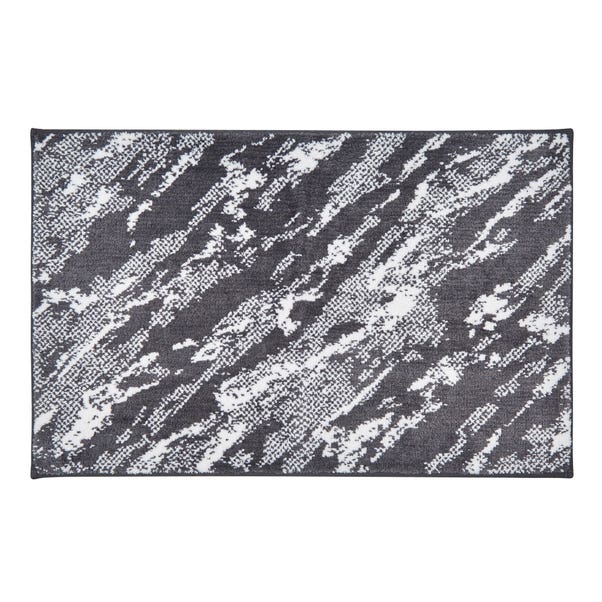 Marble Charcoal Bath Mat Dunelm, White Bath Rugs With Rubber Backing