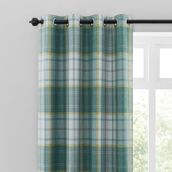 Astley Check Green Eyelet Curtains Dunelm Astley Check Green Eyelet Curtains Dunelm, Green And Grey Curtains