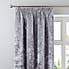 Crushed Velour Silver Pencil Pleat Curtains  undefined
