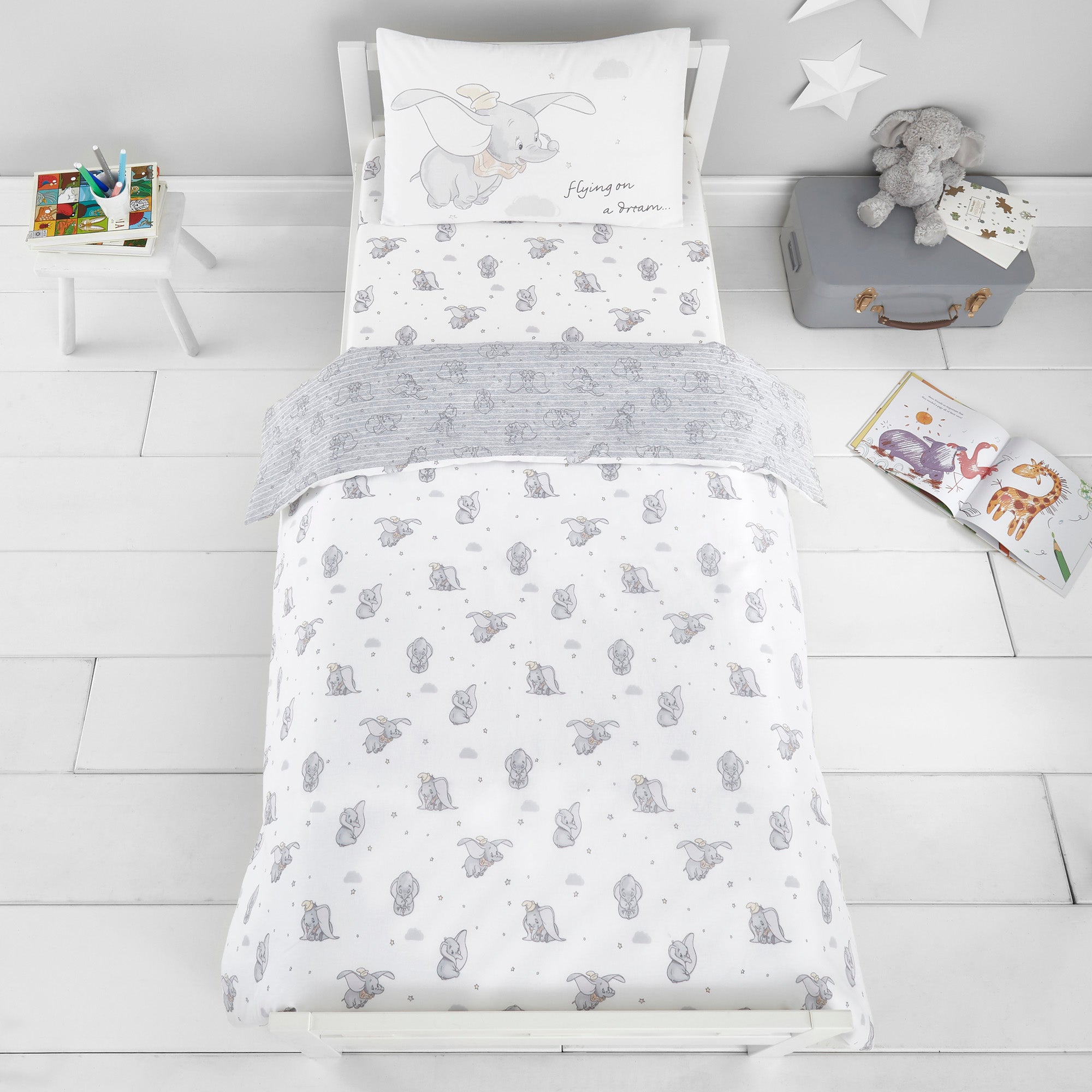 Dumbo 100% Cotton Cot Bed Duvet and Pillowcase Set | Dunelm
