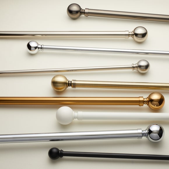 Ashton Metal Extendable Curtain Pole Dunelm