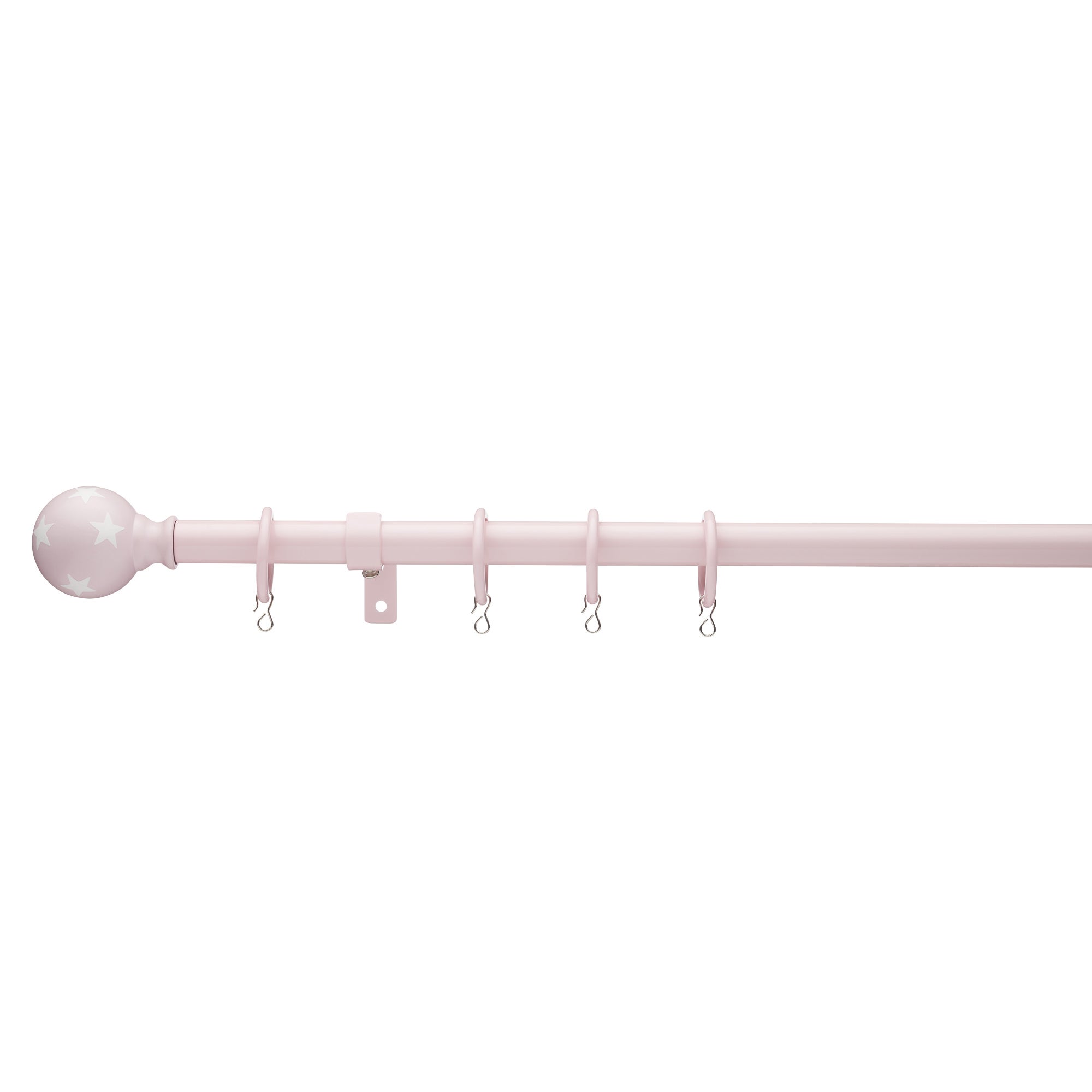 Glowing Stars Metal Extendable Curtain Pole Dia 1619mm Pink And White