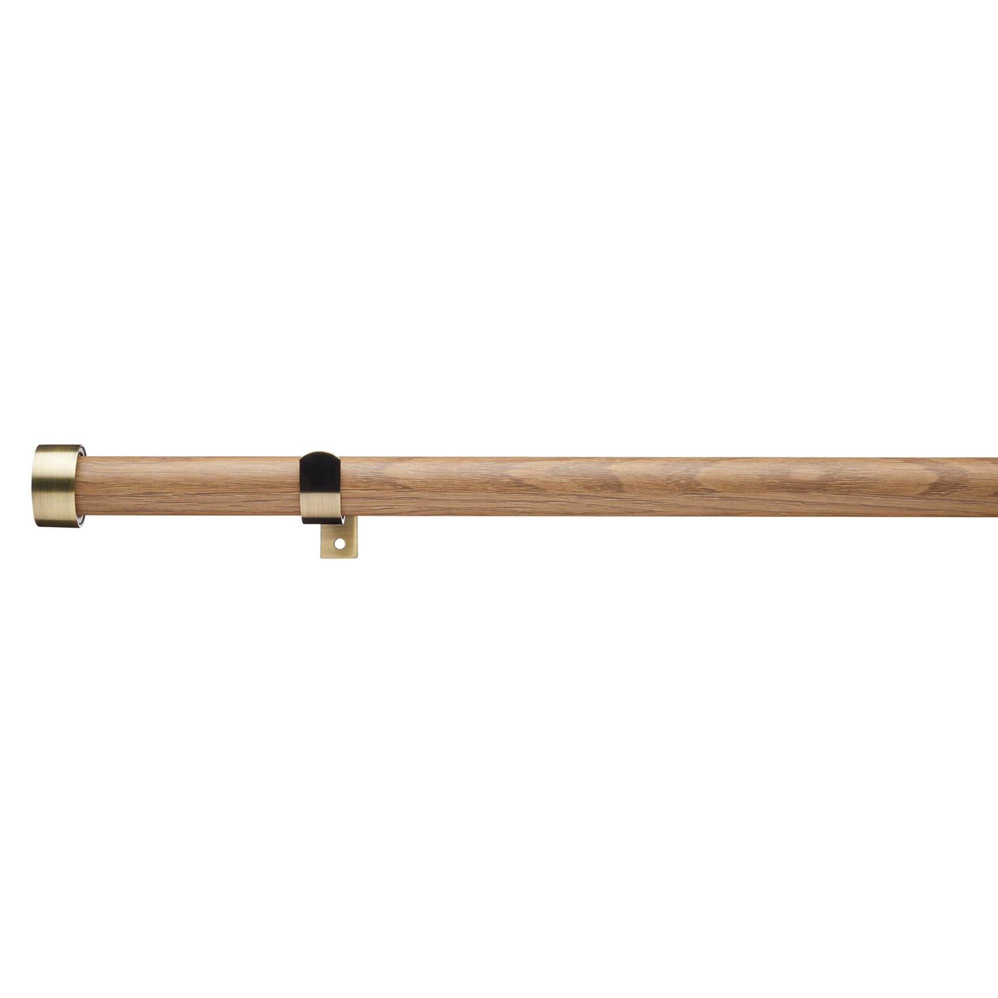 Camden Wood Effect Eyelet Curtain Pole Dia 28mm Browngold