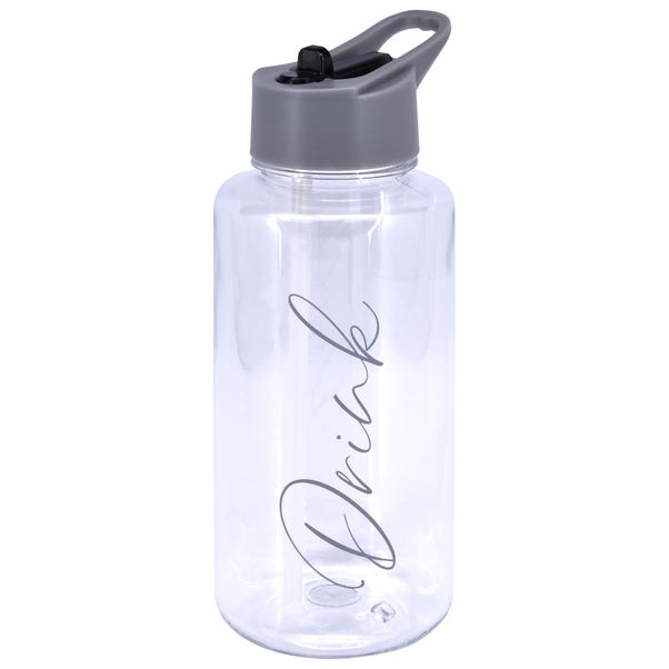 Drink 1L Water Bottle Clear