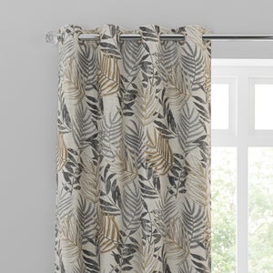Leaf Jacquard Eyelet Curtains -blackout Thermal Available-