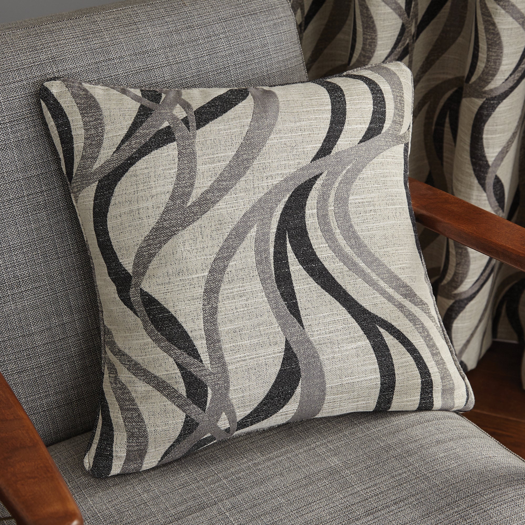 Mirage Cushion Charcoal And Grey