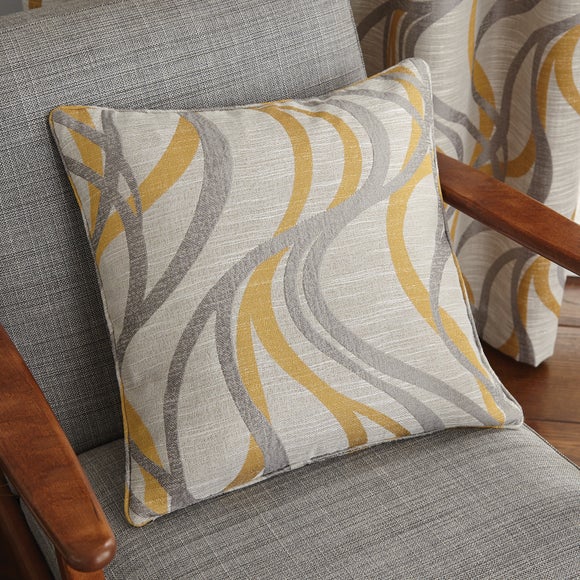 Mirage Ochre Pencil Pleat Curtains Dunelm