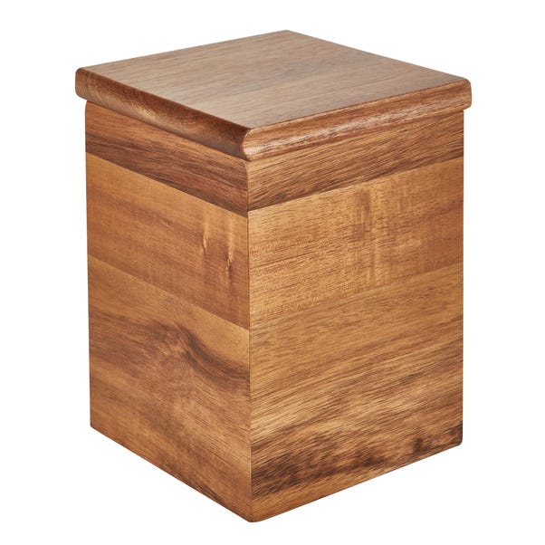 Acacia Wooden Kitchen Canister image 1 of 2
