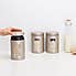 Set of 3 Champagne Brabantia Window Kitchen Canisters Champagne