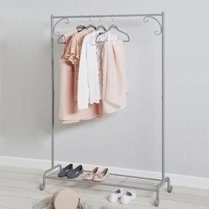 Metal Clothes Rail- Grey