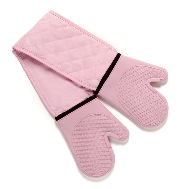Blush Silicone Double Oven Gloves image 1 of 1