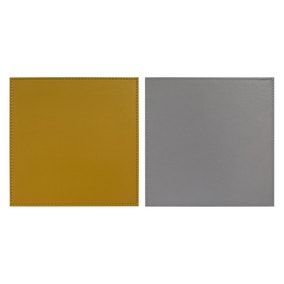 Set of 4 Dual Colour Faux Leather Placemats