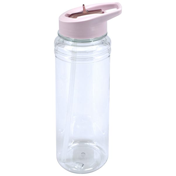 Pink 750ml Water Bottle Clear