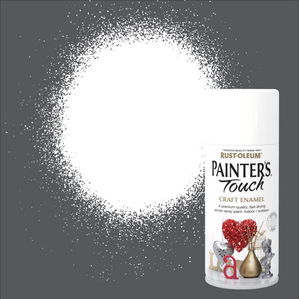 Rust-Oleum Painters Touch White Enamel Spray Paint 150ml image 1 of 5