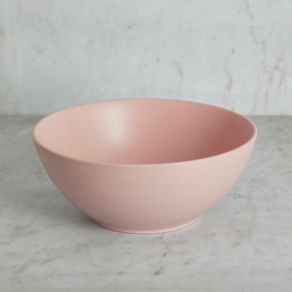 pink pottery bowl