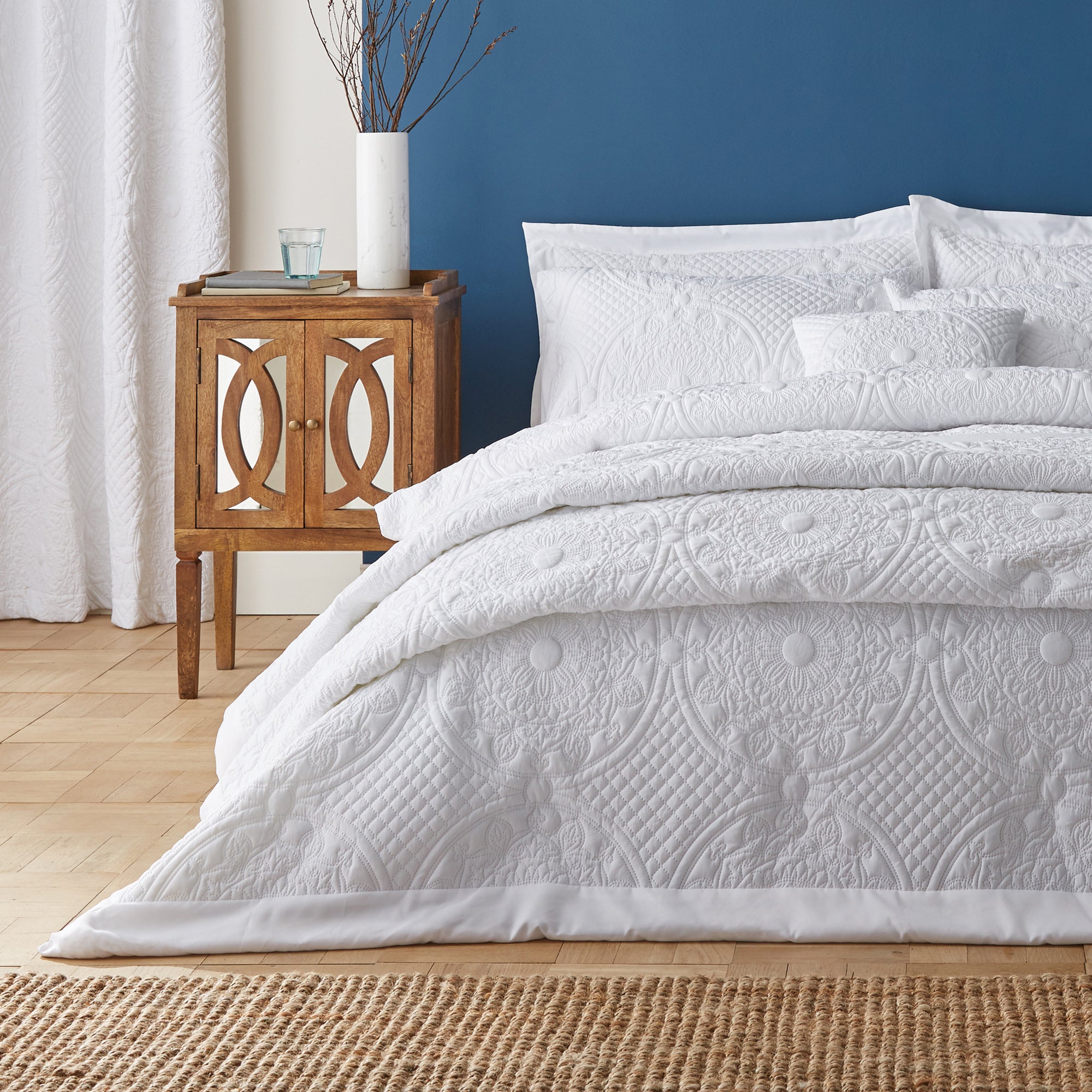 Mandalay White Bedspread