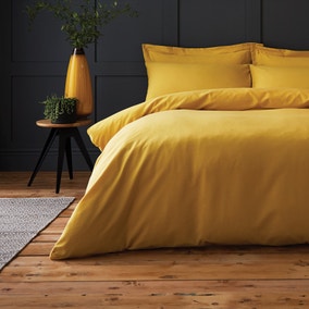 Chester Yellow Waffle 100% Cotton Duvet Cover and Pillowcase Set