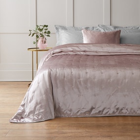 Sheen Pink Velvet Bedspread