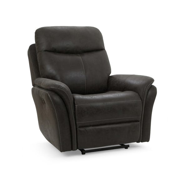 Monte Faux Suede Manual Reclining Armchair image 1 of 2